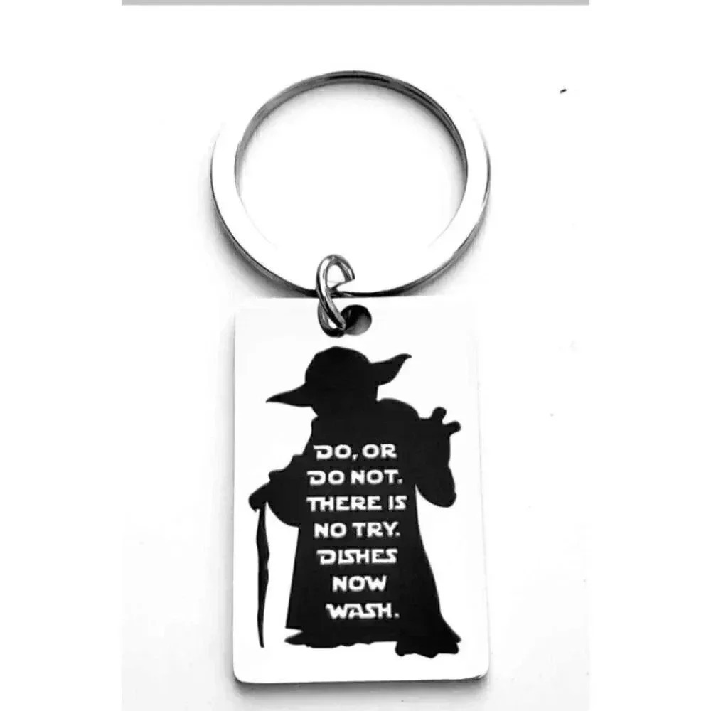 Star Wars Yoda Quote Funny Keychain